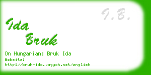 ida bruk business card